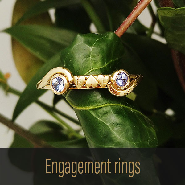 Link Engagement rings, Khaelin Damm, Goldsmith Cologne 